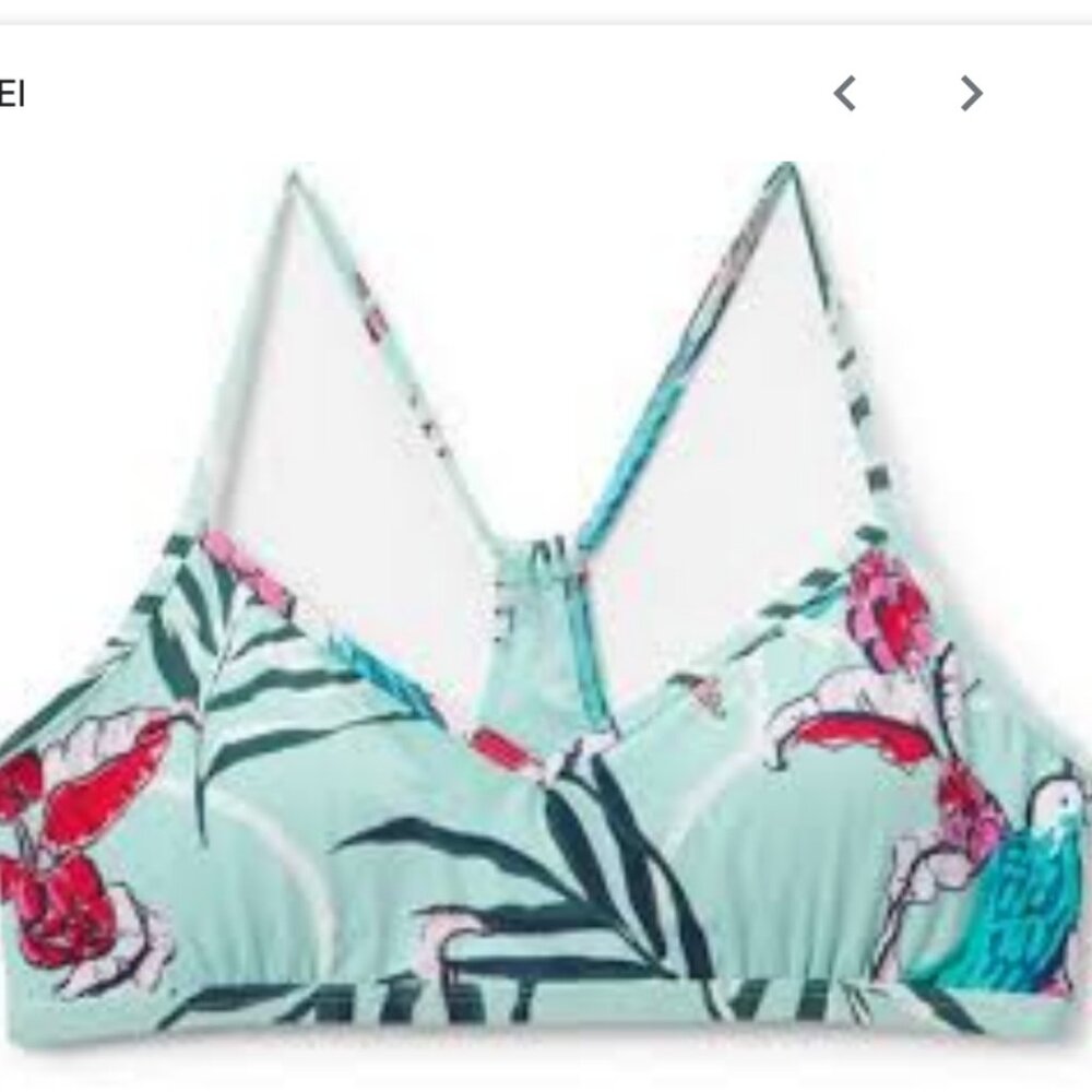 Carve Designs Stinson Swimsuit Top Sea Glass Botanical S NWT